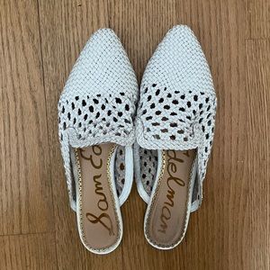 White Sam Edelman Mules